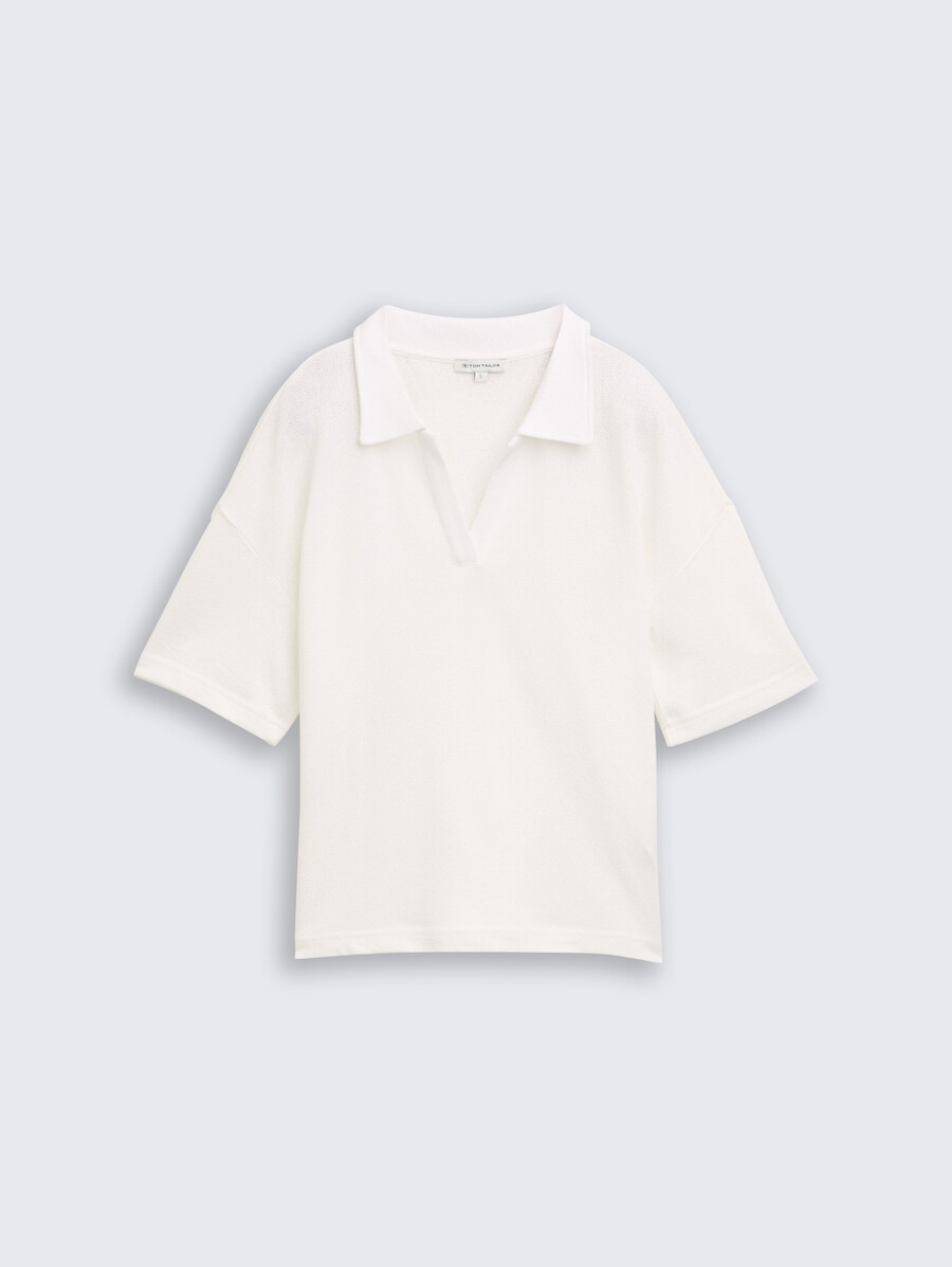t-shirt mit polokragen