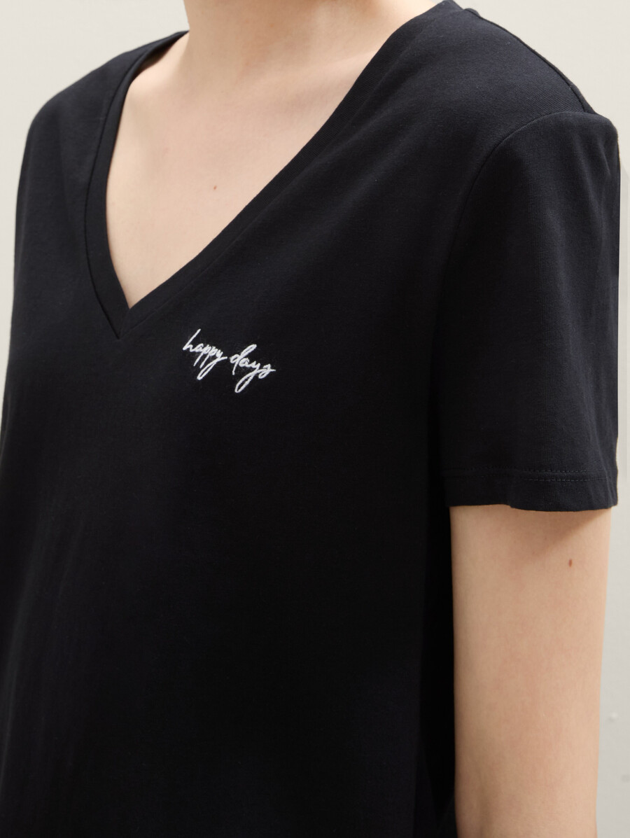 t-shirt mit v-ausschnitt im 2er-pack