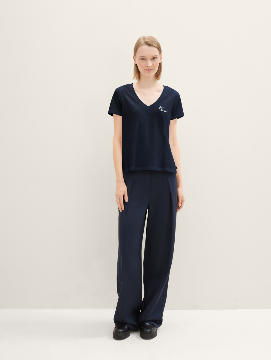 t-shirt mit v-ausschnitt im 2er-pack