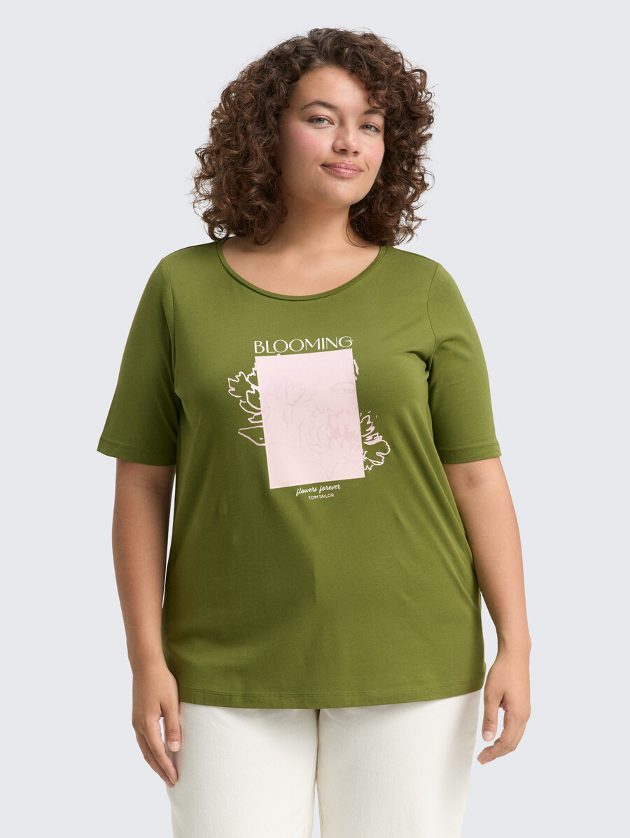 plus size - t-shirt mit aufdruck