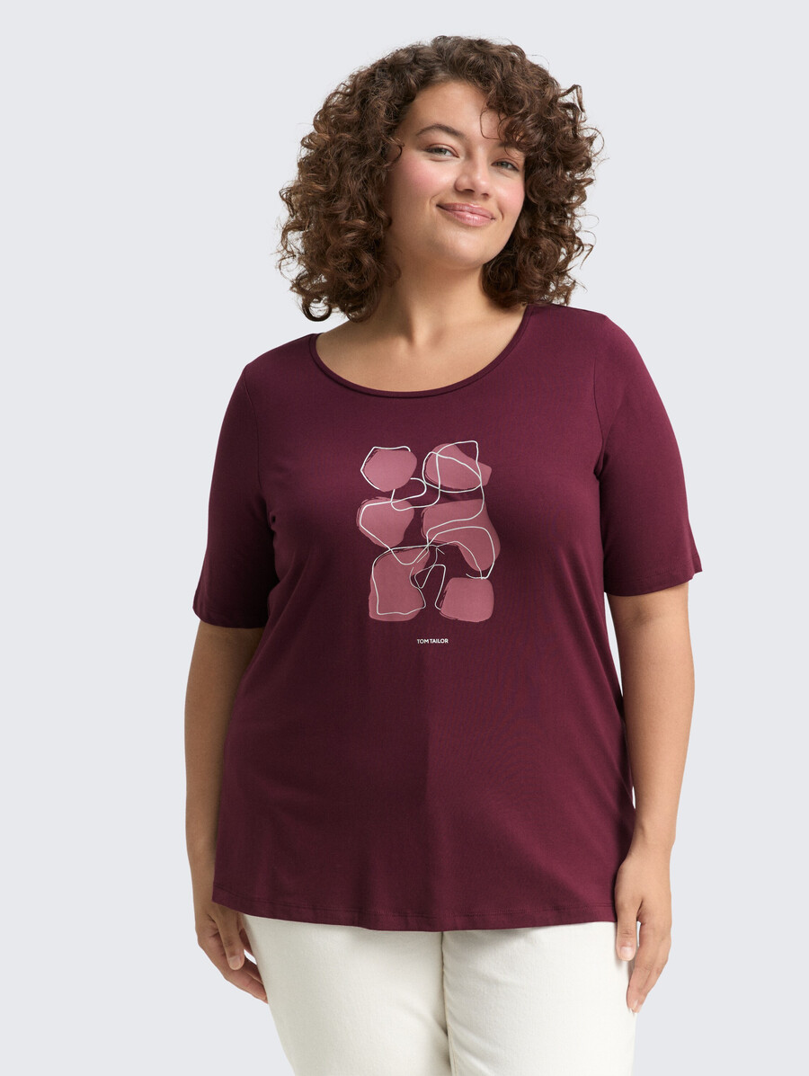 plus size - t-shirt mit aufdruck