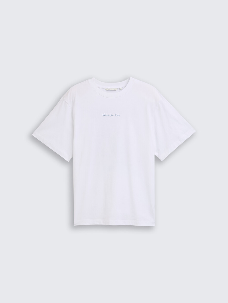 Übergroßes t-shirt mit rückendruck