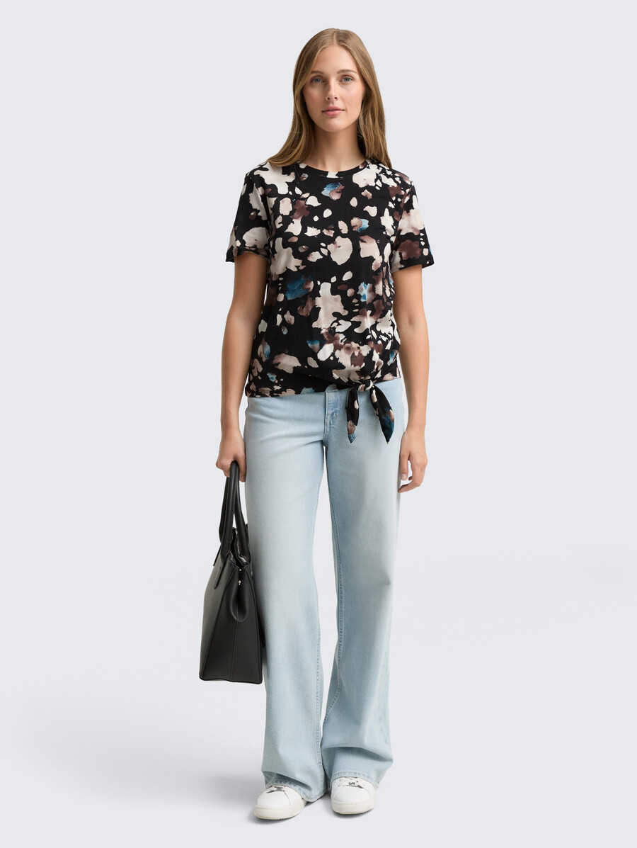 t-shirt mit knotendetail
