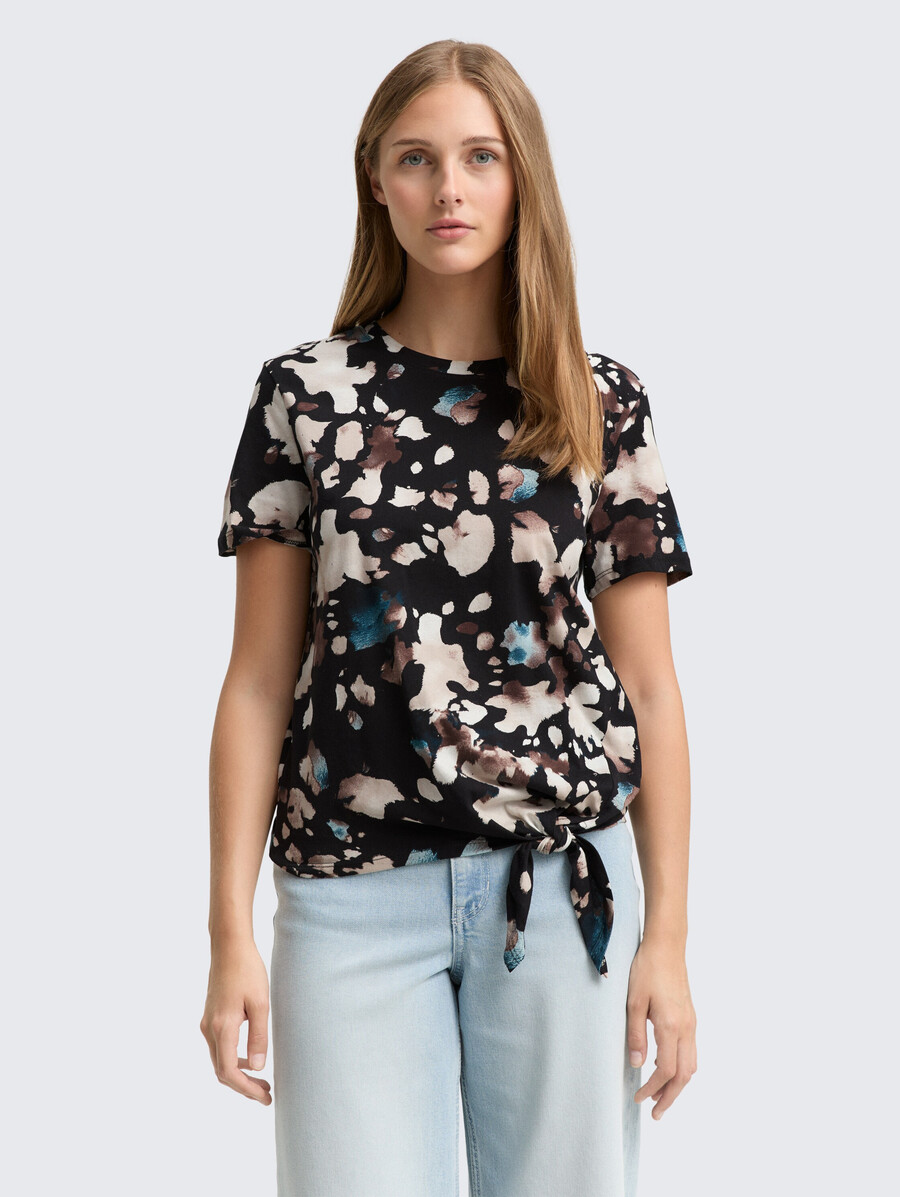 t-shirt mit knotendetail