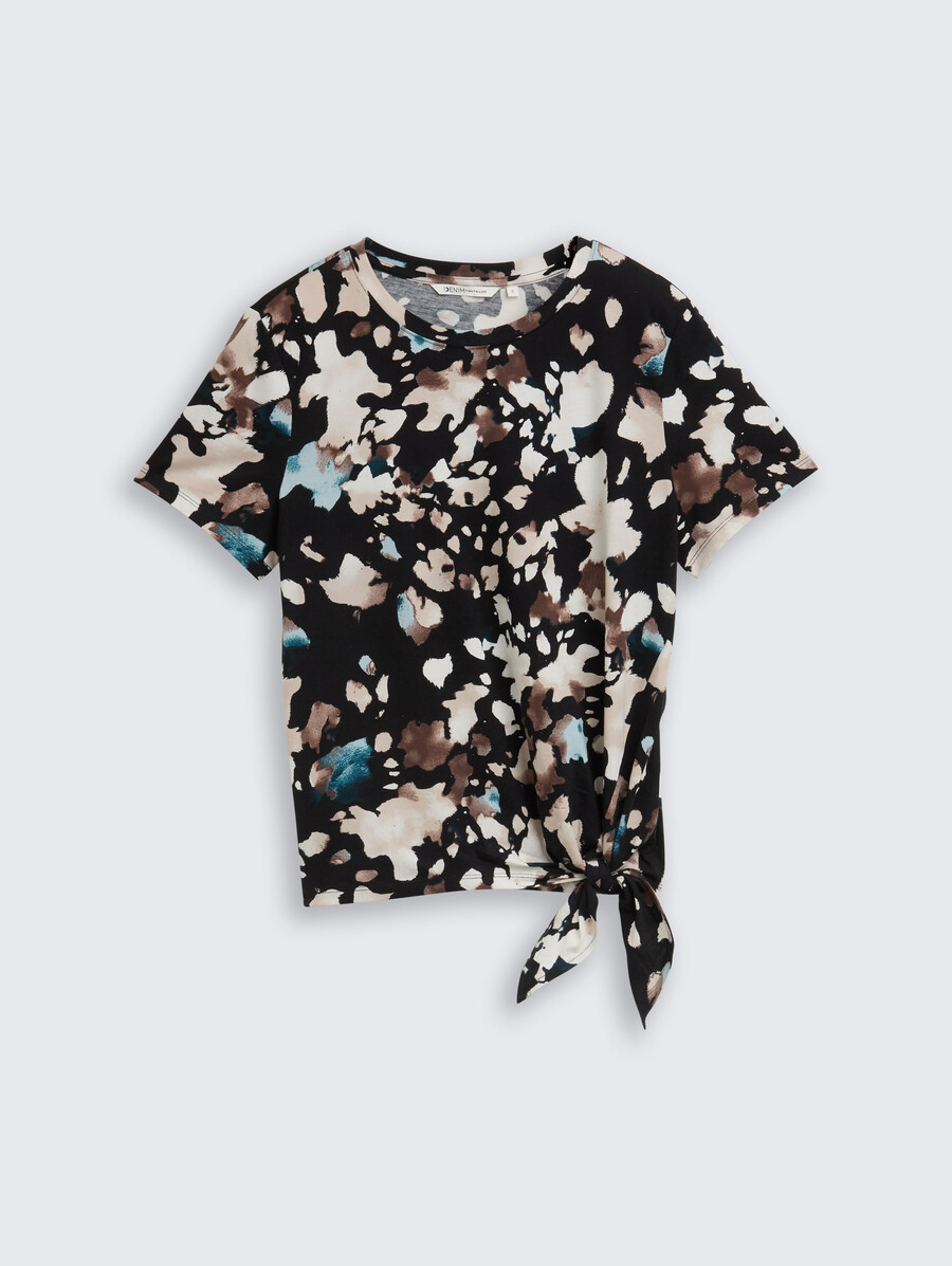 t-shirt mit knotendetail