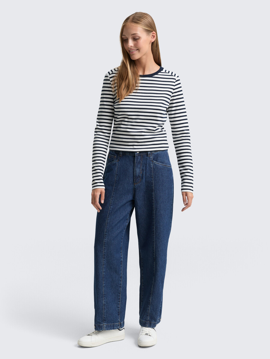 ttadea barrel jeans mit verstellbarer beinöffnung