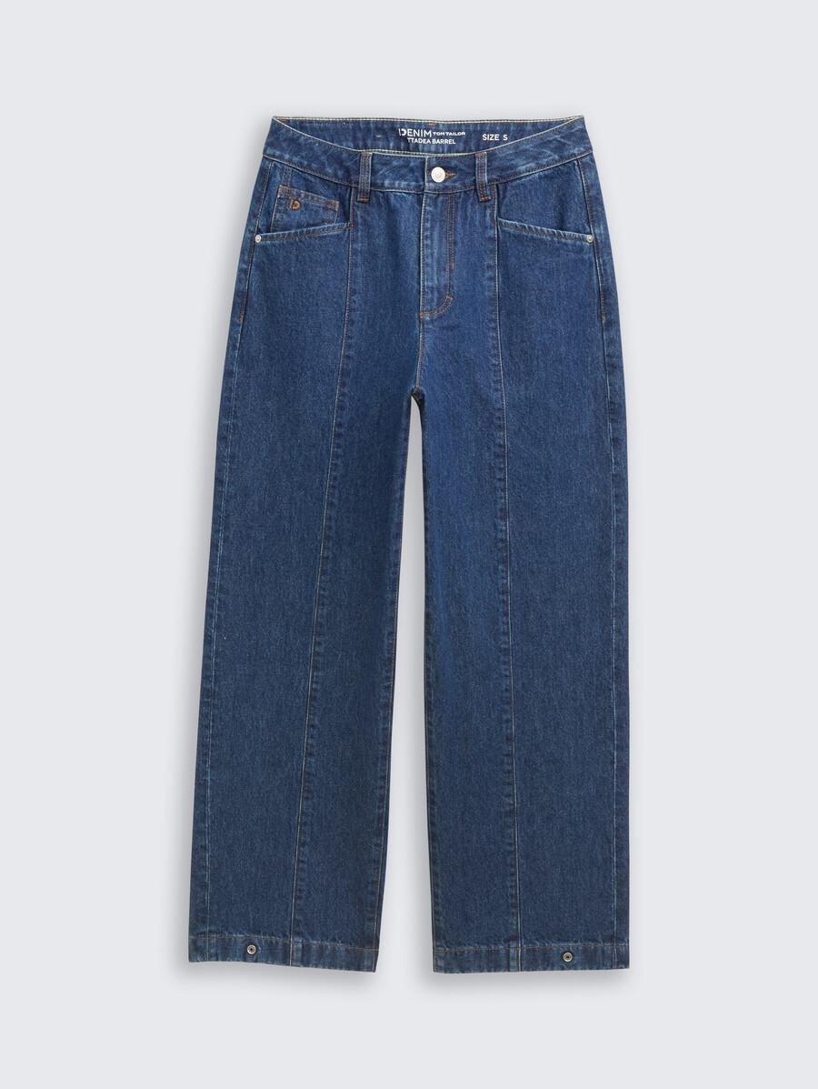 ttadea barrel jeans mit verstellbarer beinöffnung