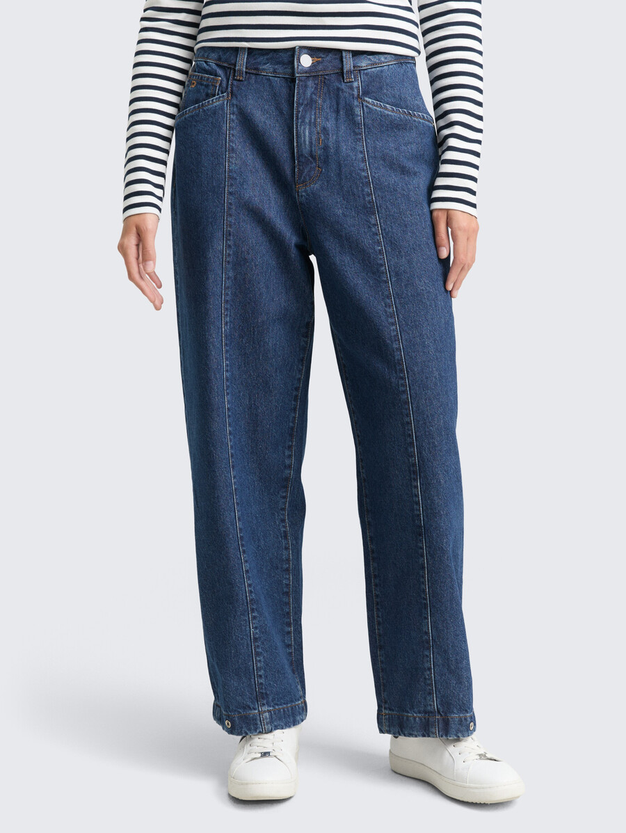 ttadea barrel jeans mit verstellbarer beinöffnung