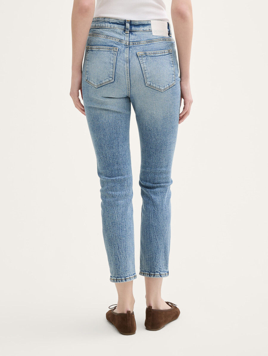 ttlotte slim straight jeans mit hohem bund