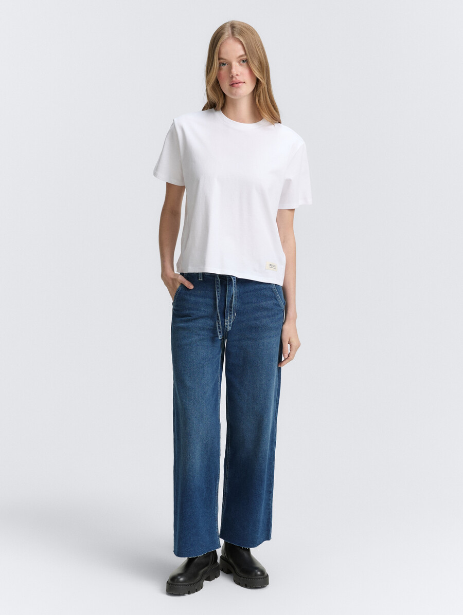 ttmija culotte-jeans mit gürtel