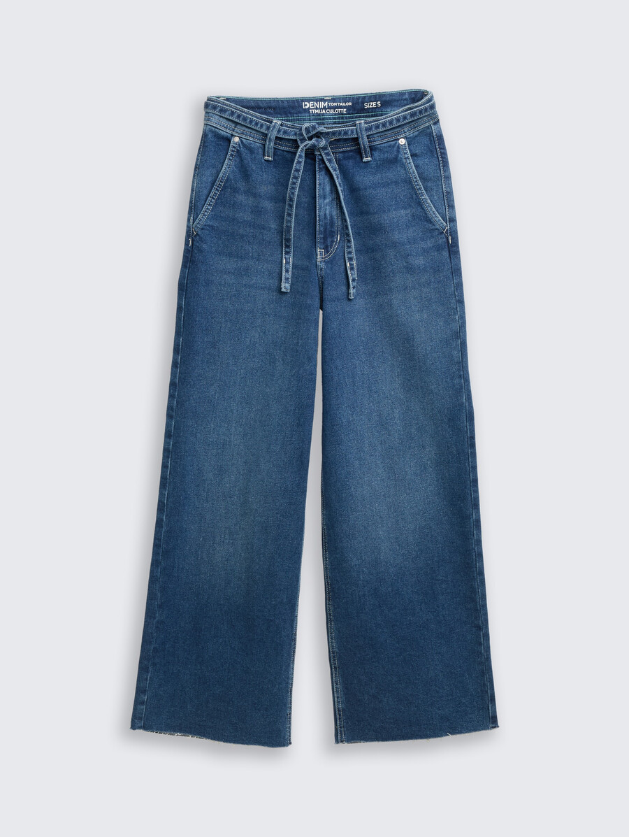 ttmija culotte-jeans mit gürtel