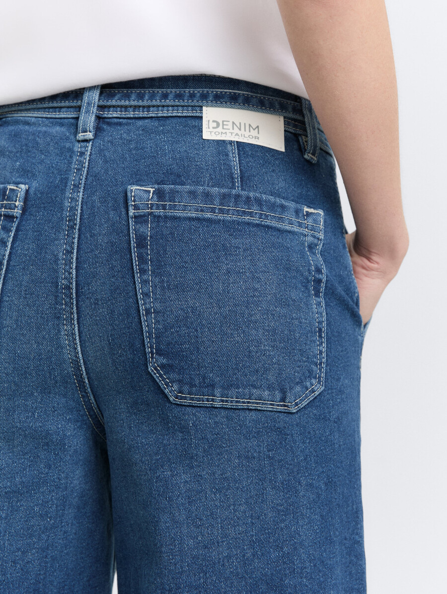 ttmija culotte-jeans mit gürtel