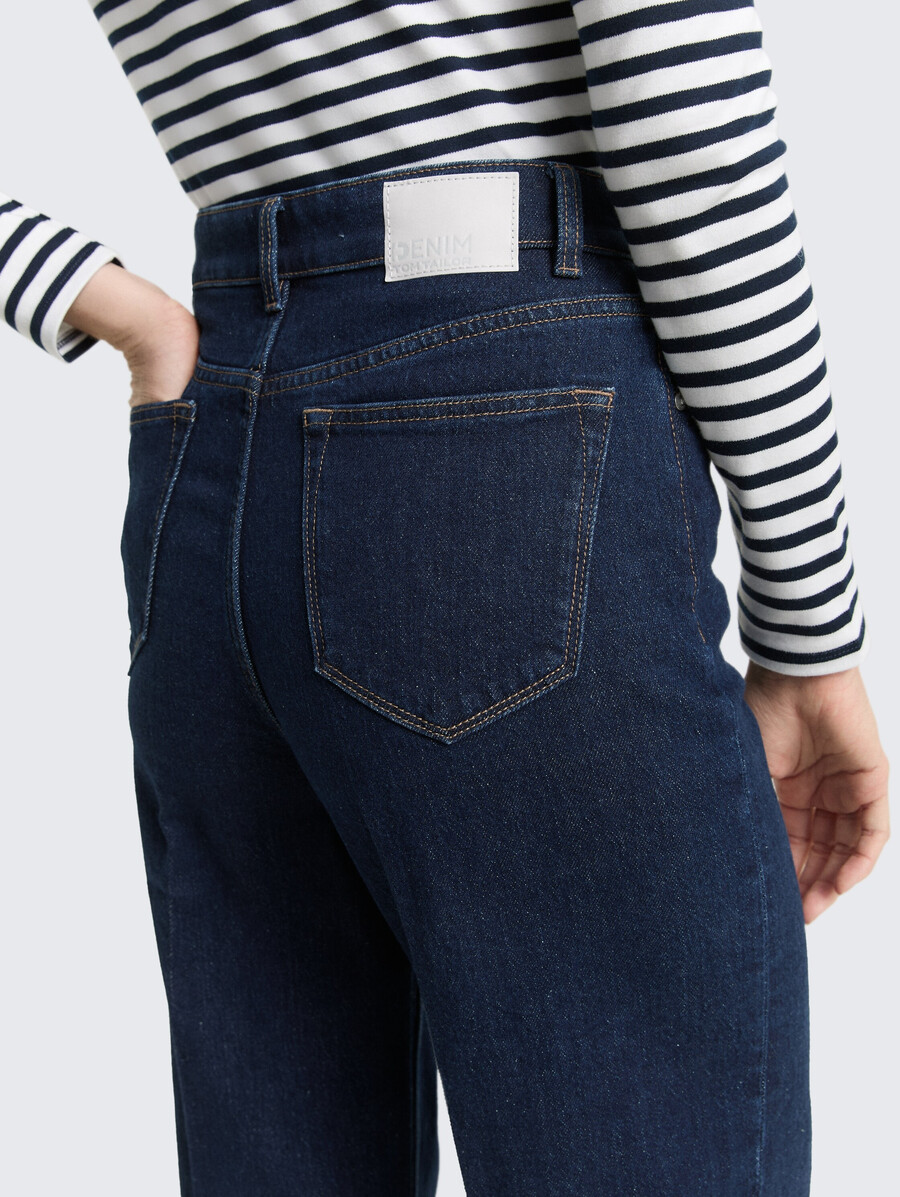 ttlinou wide high waist jeans mit umschlag