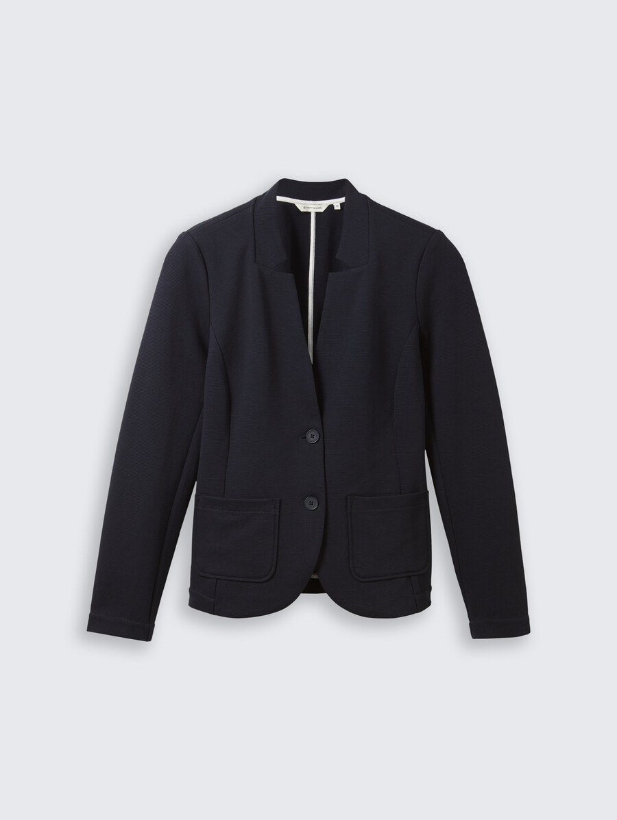 schmal geschnittener blazer mit ottoman-struktur