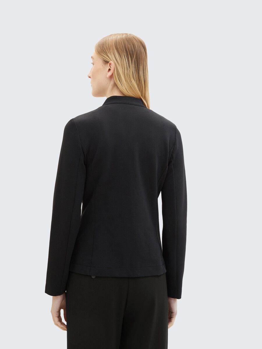 schmal geschnittener blazer mit ottoman-struktur