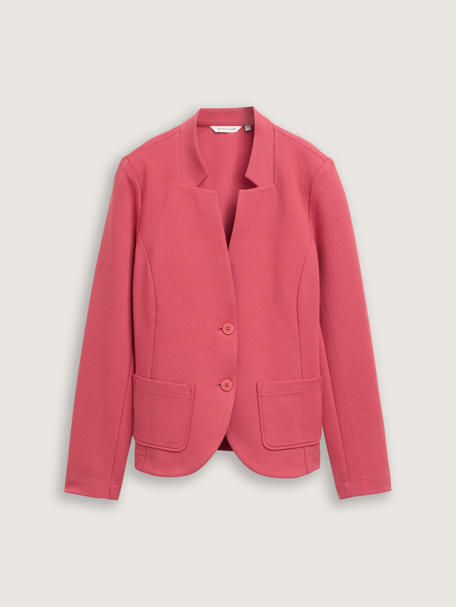 schmal geschnittener blazer mit ottoman-struktur