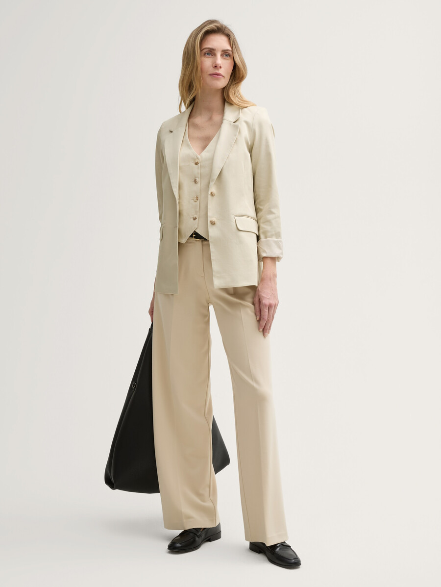 blazer in regulärer passform aus twill
