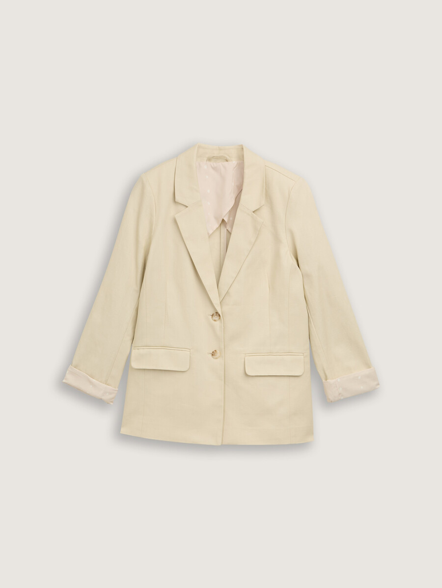 blazer in regulärer passform aus twill