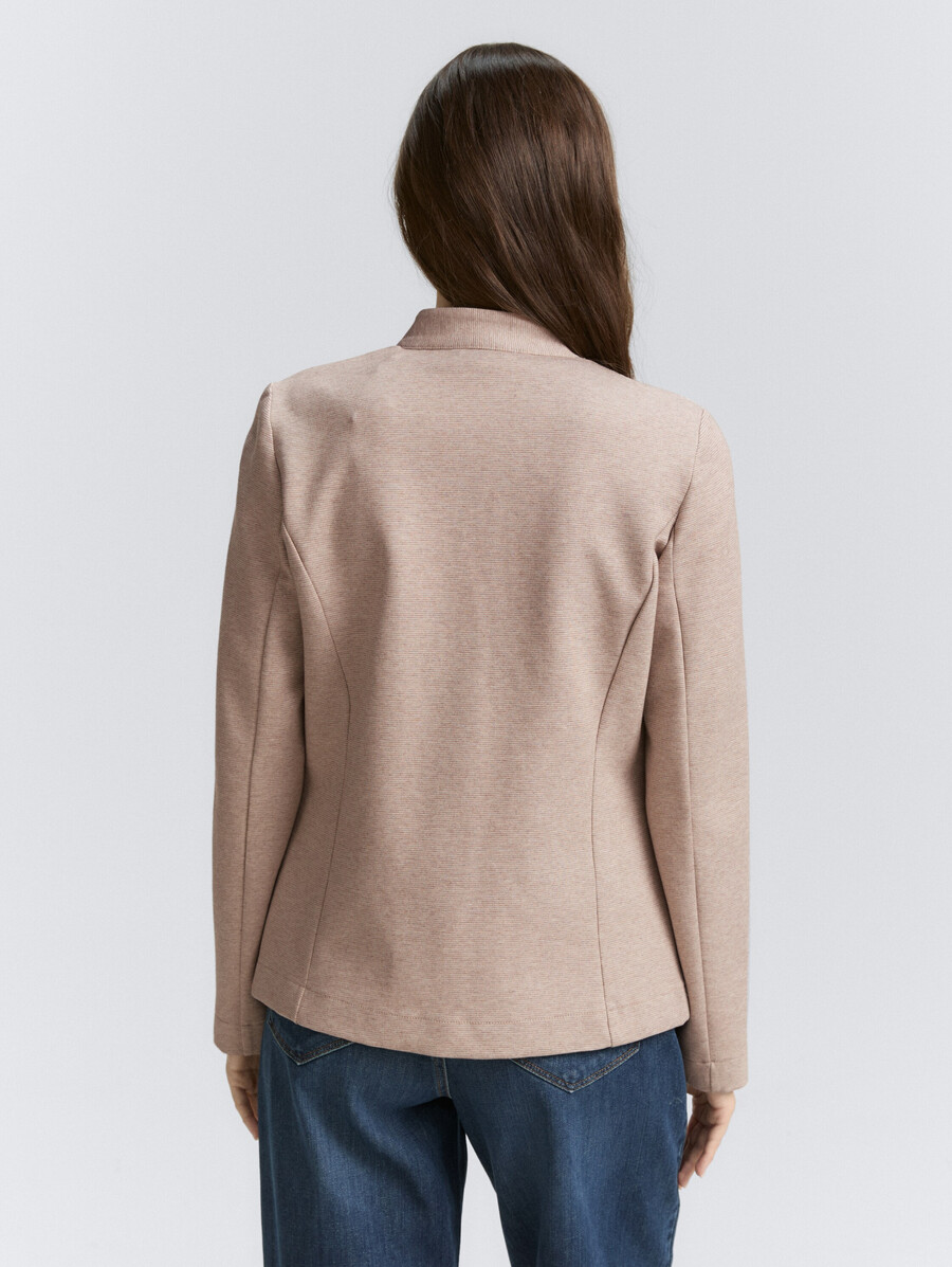 schmal geschnittener blazer mit ottoman-struktur