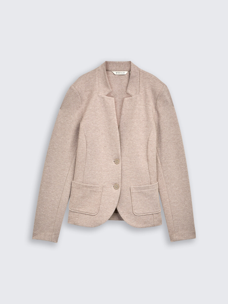 schmal geschnittener blazer mit ottoman-struktur