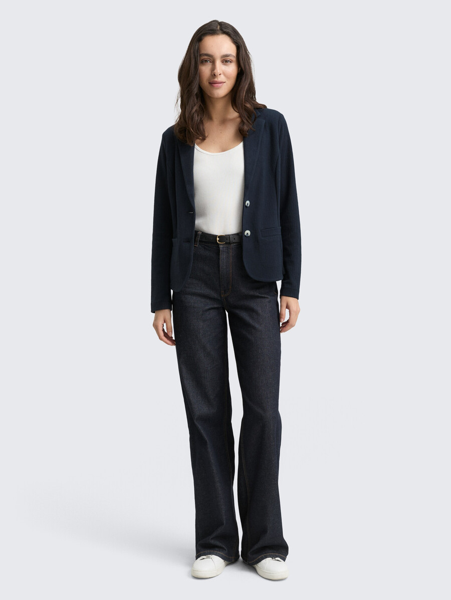 jacquard-blazer in regulärer passform
