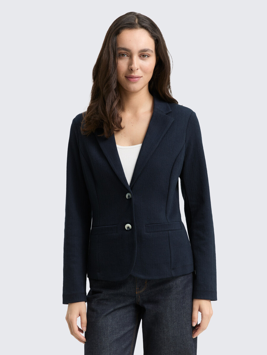jacquard-blazer in regulärer passform
