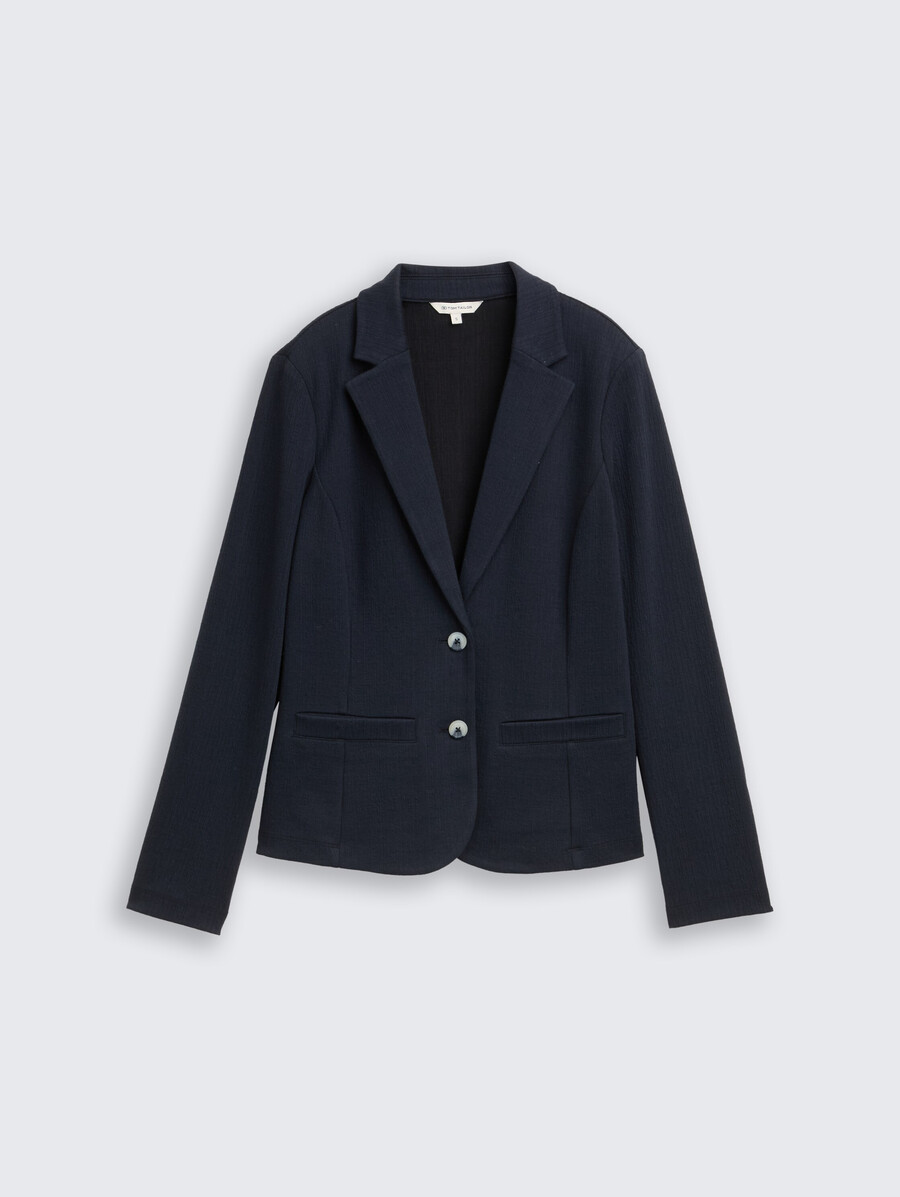 jacquard-blazer in regulärer passform