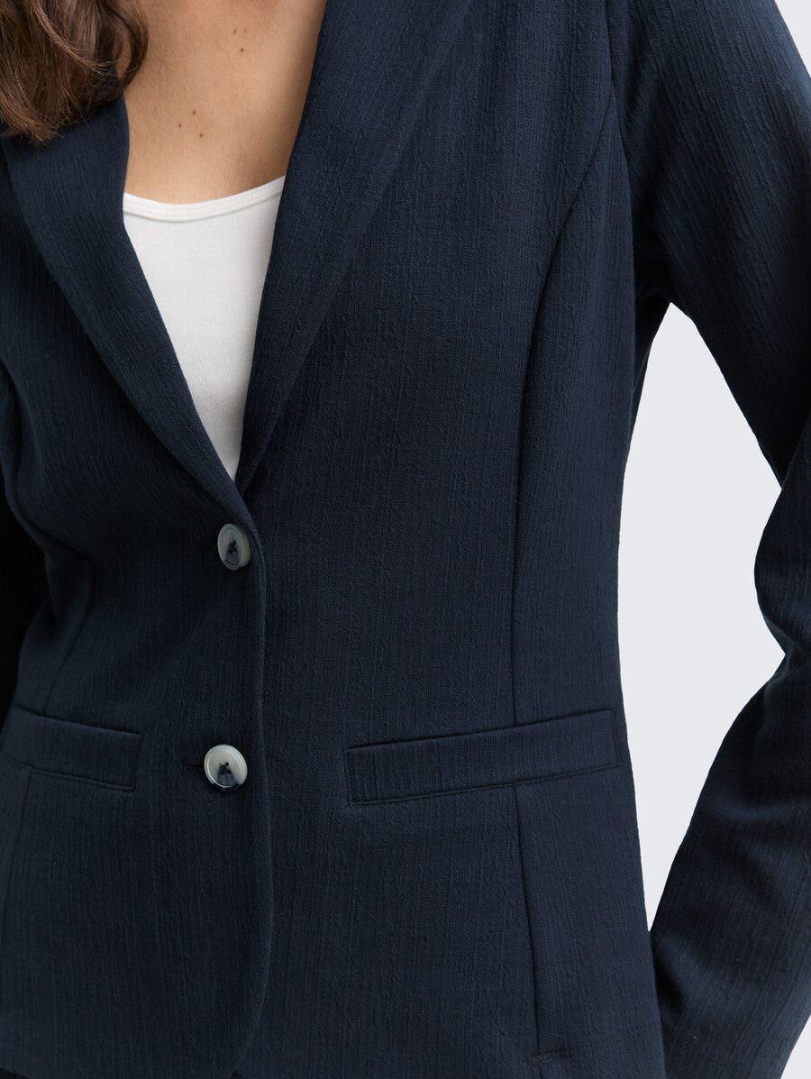 jacquard-blazer in regulärer passform