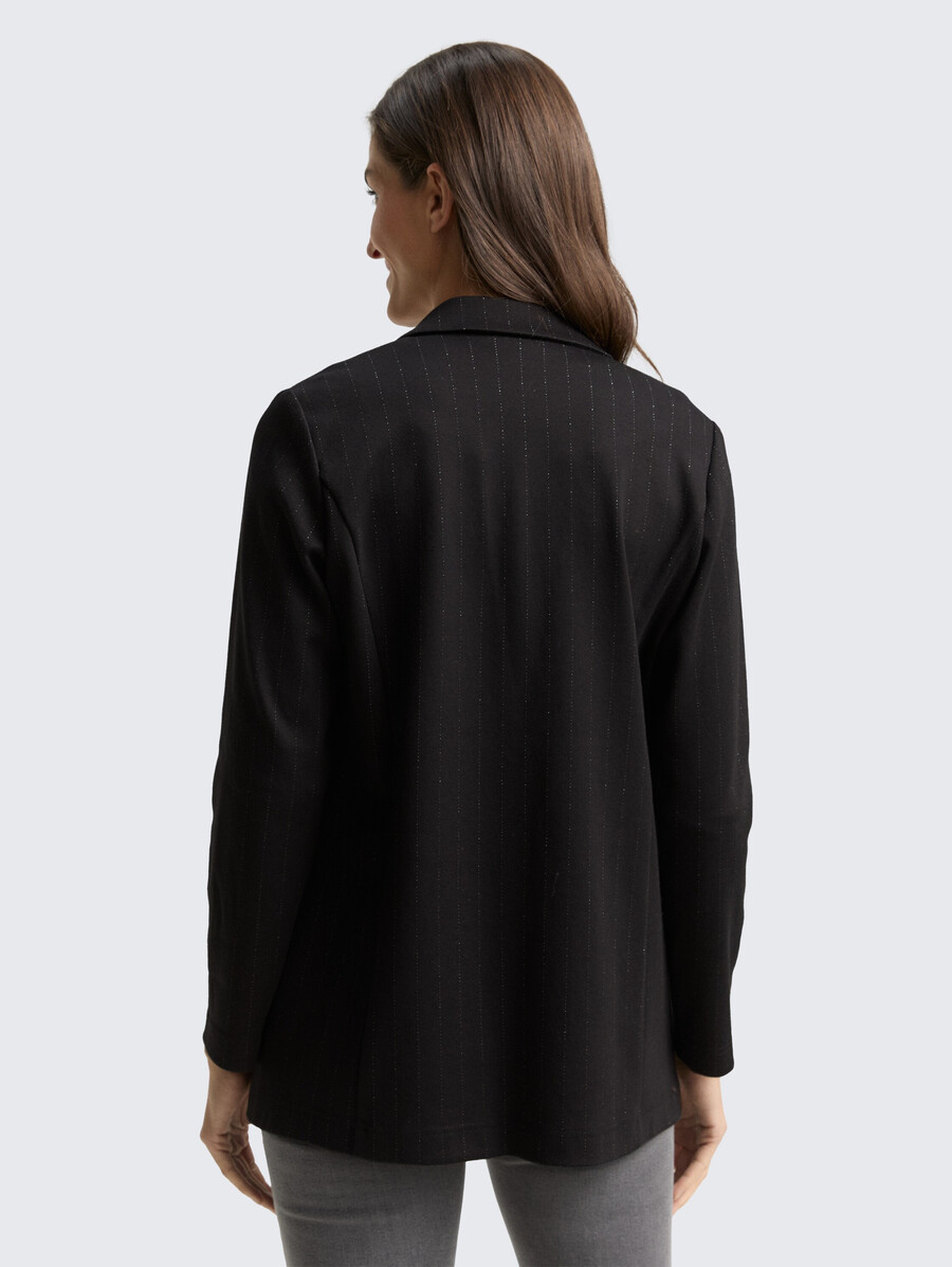 locker geschnittener blazer mit glitzereffekt