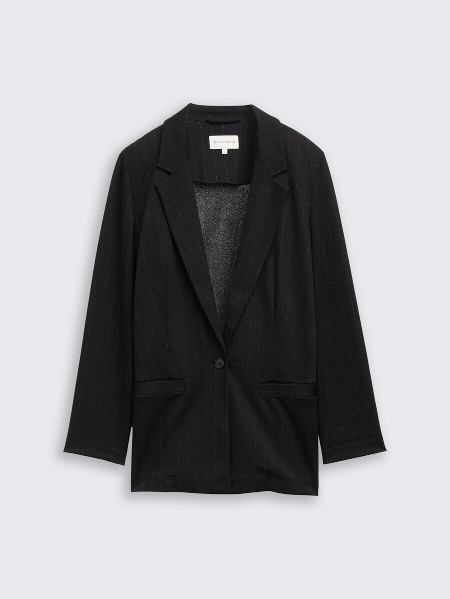 locker geschnittener blazer mit glitzereffekt