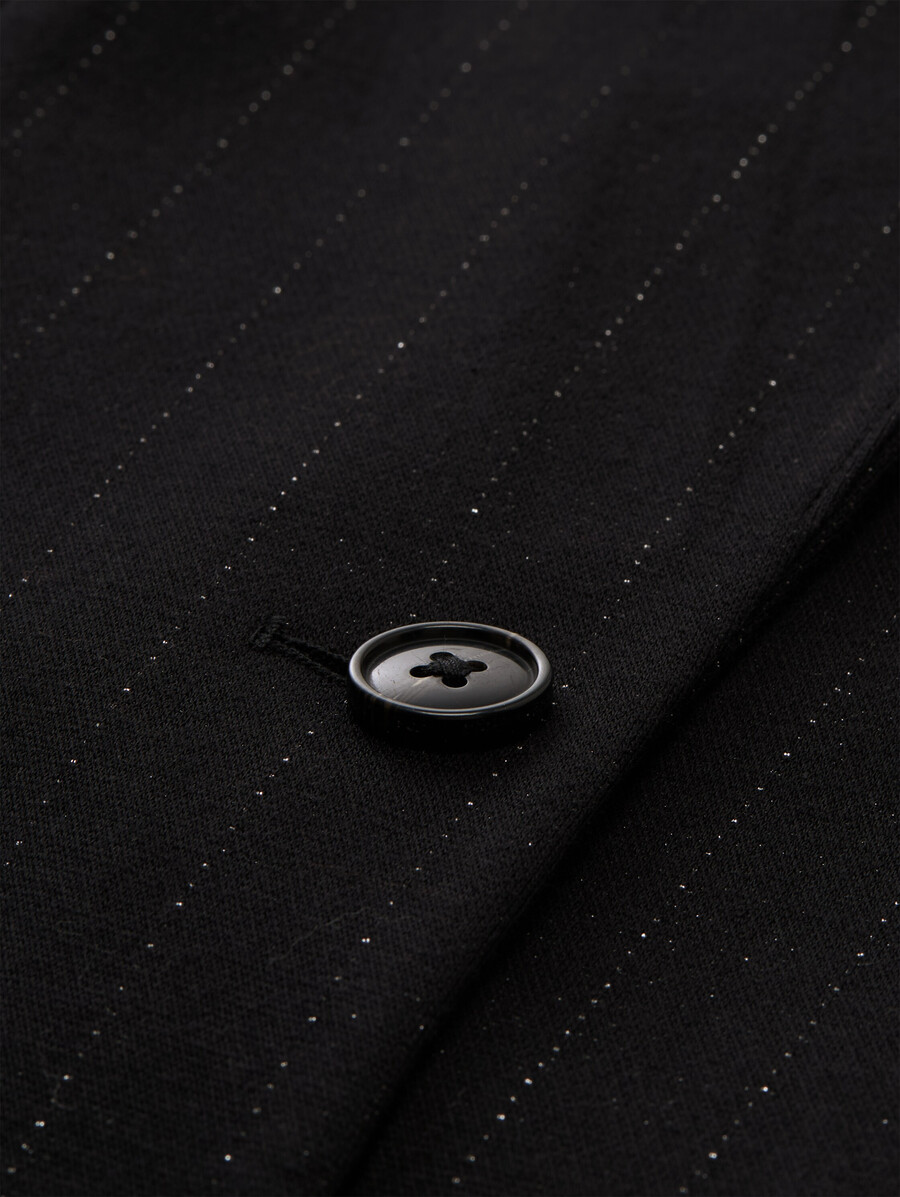 locker geschnittener blazer mit glitzereffekt