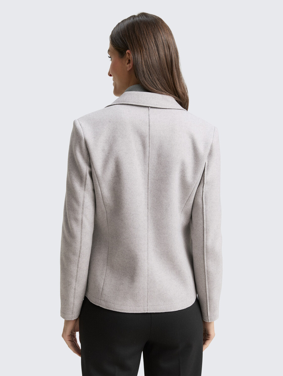 schmal geschnittener blazer in melange-optik