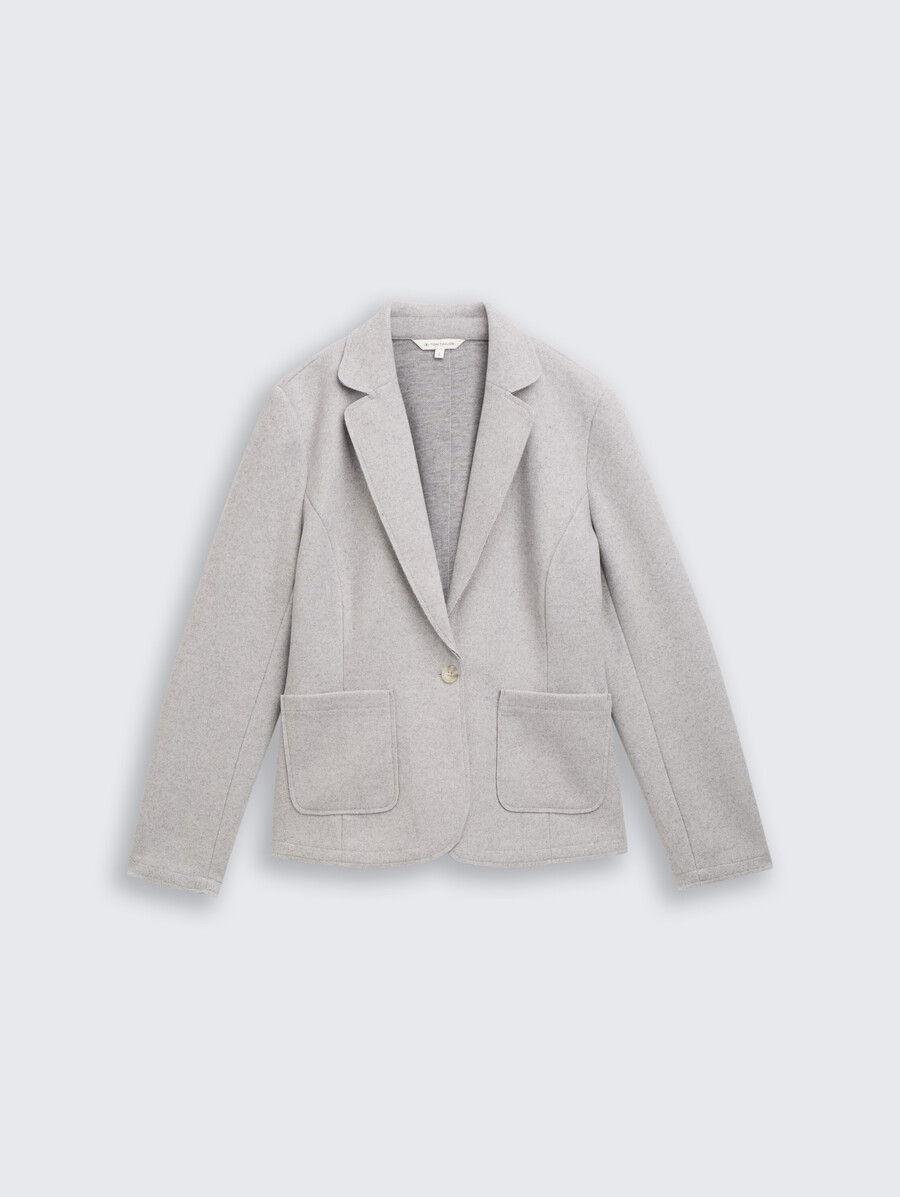 schmal geschnittener blazer in melange-optik