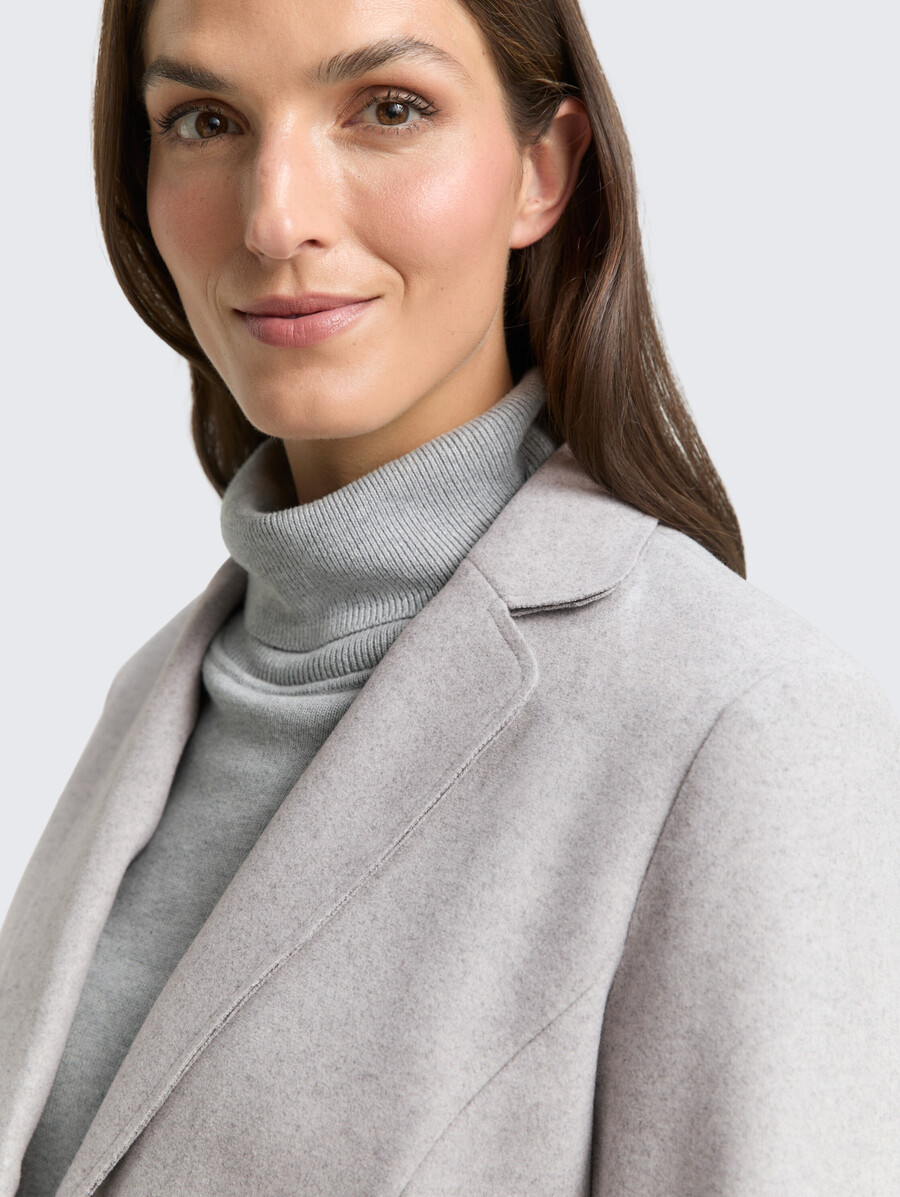 schmal geschnittener blazer in melange-optik