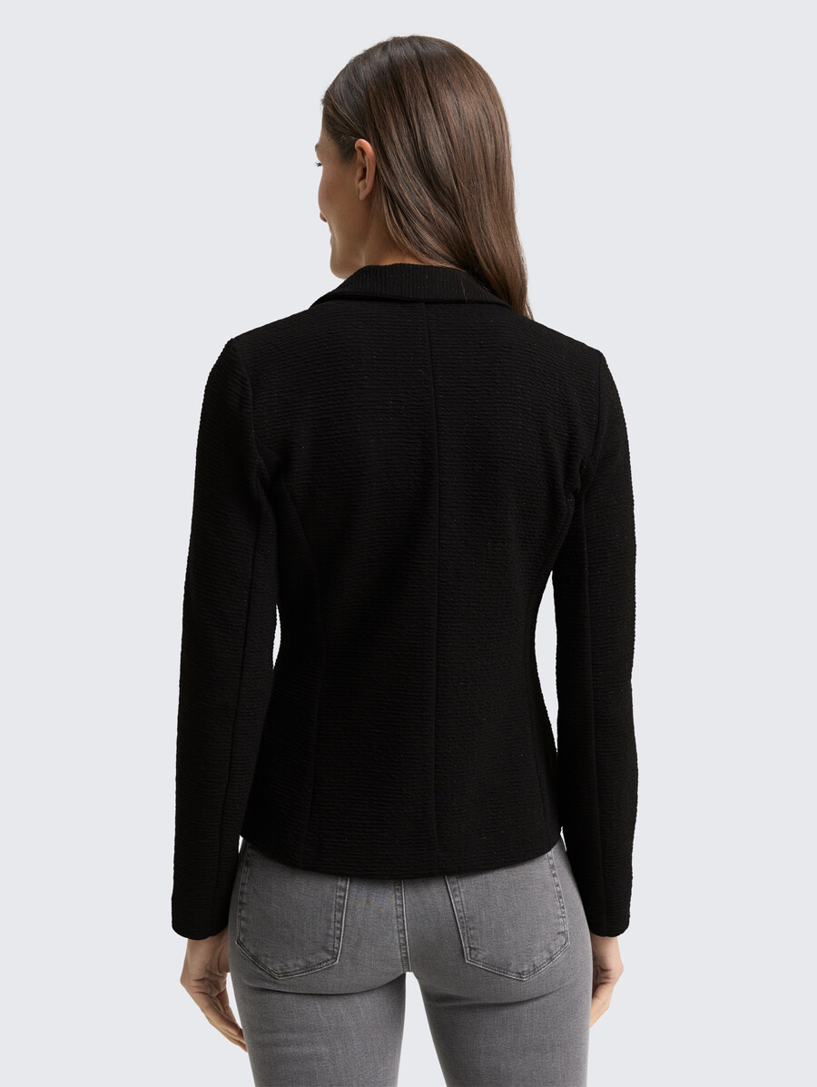 schmal geschnittener blazer mit glitzereffekt
