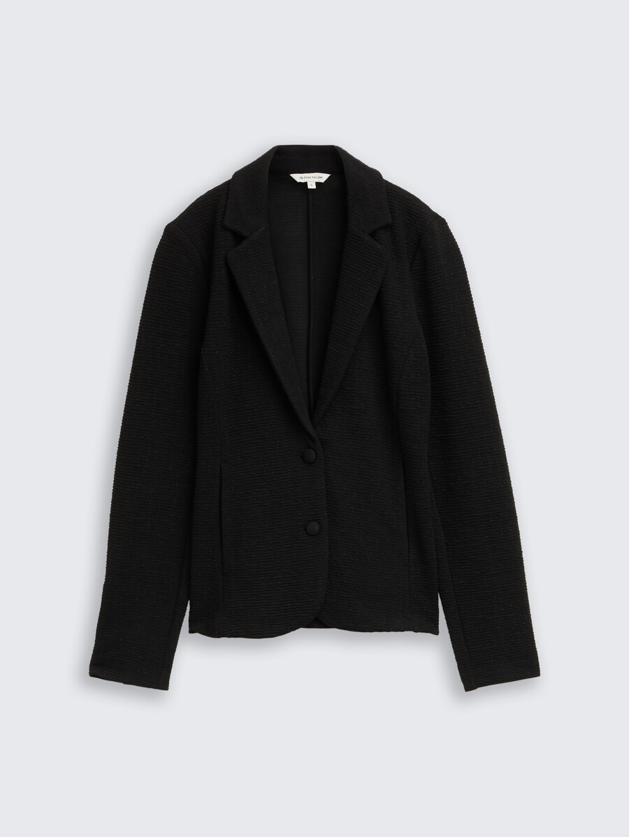 schmal geschnittener blazer mit glitzereffekt