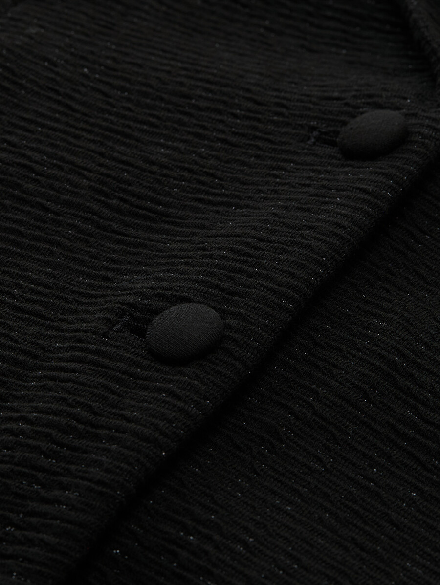 schmal geschnittener blazer mit glitzereffekt