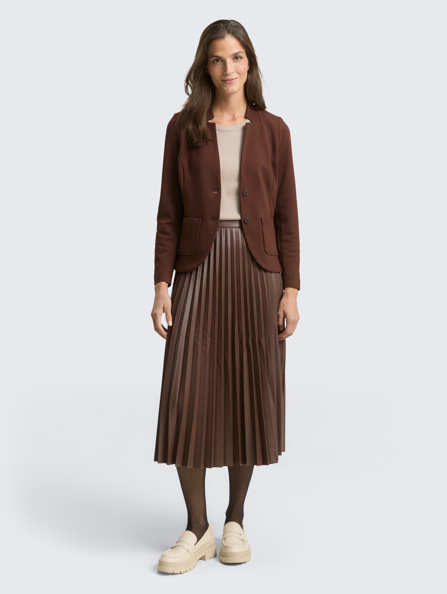 schmal geschnittener blazer mit ottoman-struktur