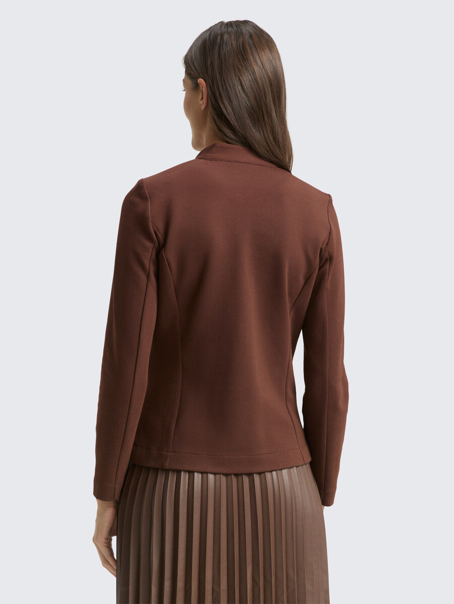schmal geschnittener blazer mit ottoman-struktur
