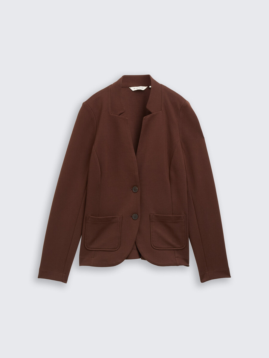 schmal geschnittener blazer mit ottoman-struktur