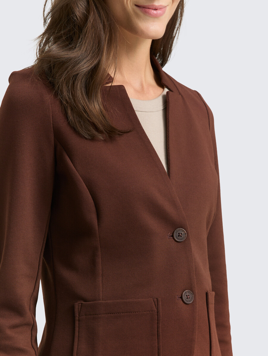 schmal geschnittener blazer mit ottoman-struktur