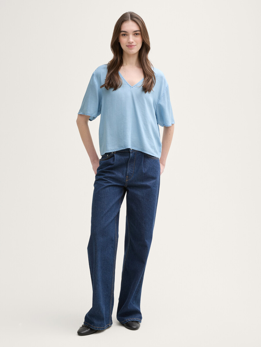 bluse mit lockerer passform