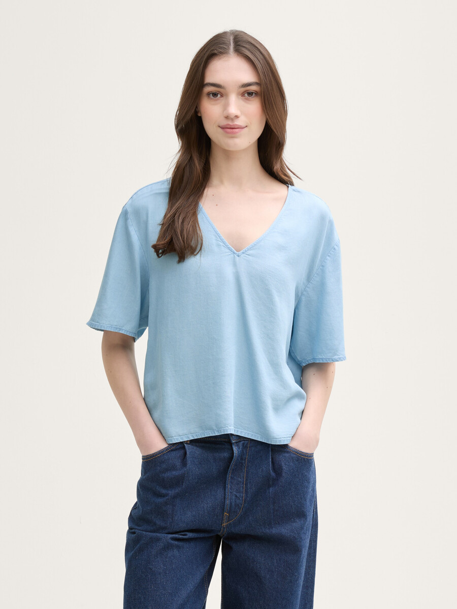 bluse mit lockerer passform