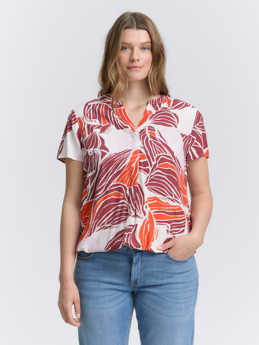 plus size - gemusterte bluse