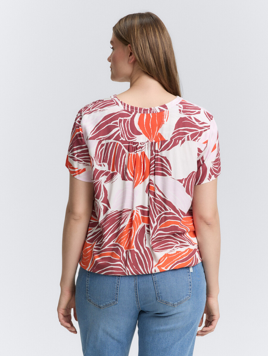 plus size - gemusterte bluse