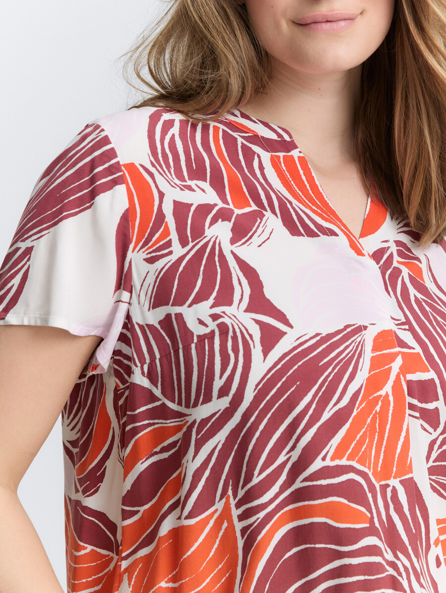 plus size - gemusterte bluse