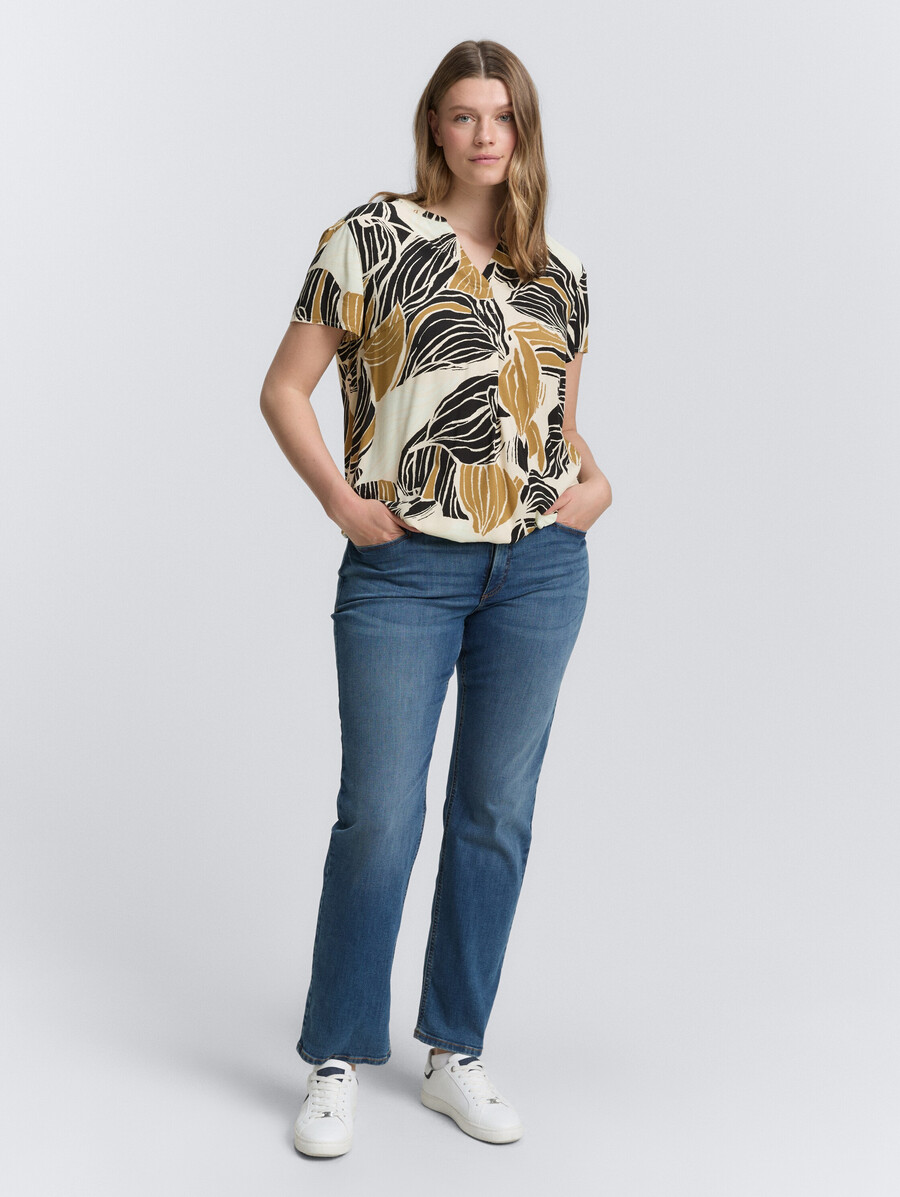 plus size - gemusterte bluse