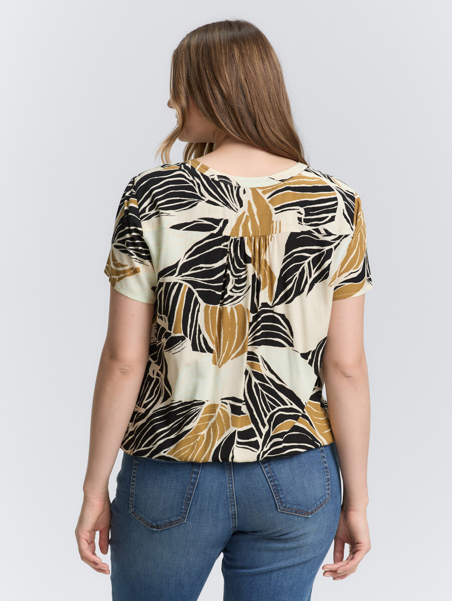 plus size - gemusterte bluse