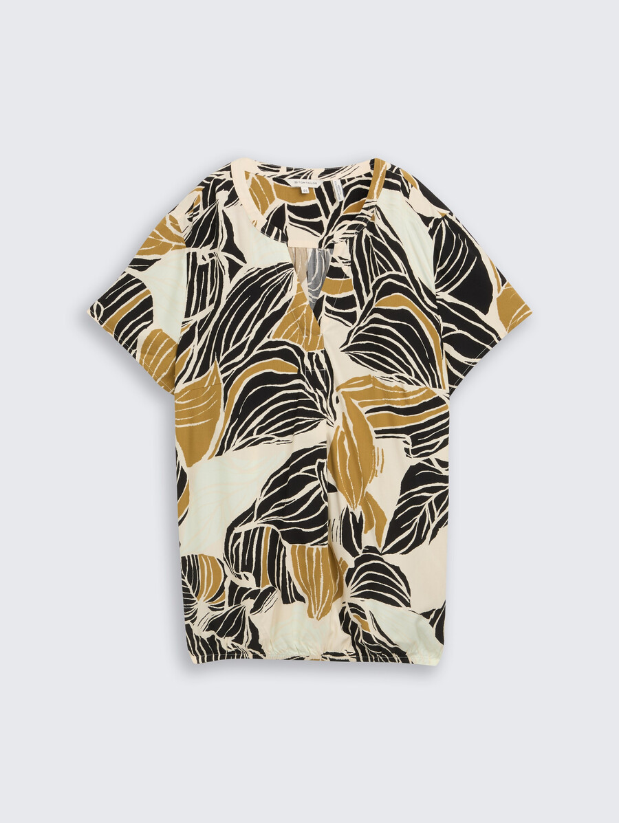 plus size - gemusterte bluse