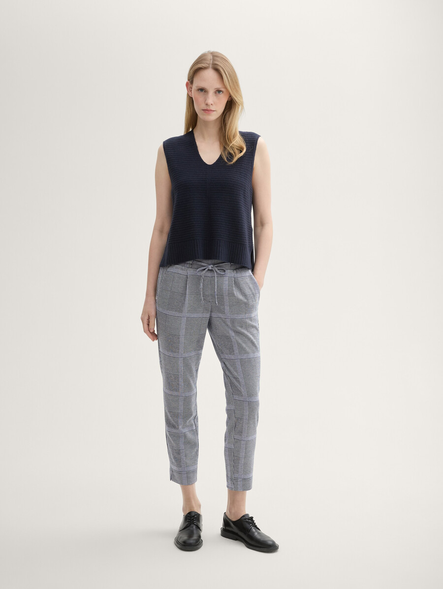 locker sitzende karohose aus lenzing ecovero